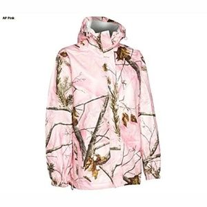 Realtree Storm Seeker Pink Camo Zip Up Rain Jacket